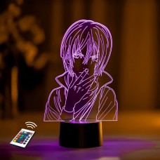 3D ночник "Ято"(УВЕЛИЧЕННОЕ ИЗОБРАЖЕНИЕ) подарочная упаковка + 16 цветов + пульт ДУ + сетевой адаптер + батарейки (3ААА) 3DTOYSLAMP