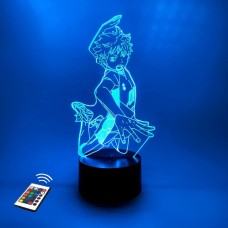 3D ночник "Хината Шоё"(УВЕЛИЧЕННОЕ ИЗОБРАЖЕНИЕ) подарочная упаковка + 16 цветов + пульт ДУ + сетевой адаптер + батарейки (3ААА) 3DTOYSLAMP
