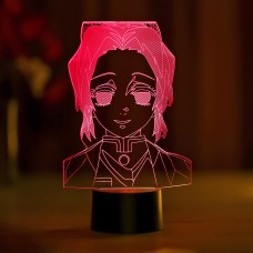 3D ночник "Шинобу Кочо"(УВЕЛИЧЕННОЕ ИЗОБРАЖЕНИЕ) подарочная упаковка + 16 цветов + пульт ДУ + сетевой адаптер + батарейки (3ААА) 3DTOYSLAMP