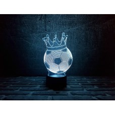 Сменная пластина для 3D светильников "Футбольный мяч с короной" 3DTOYSLAMP