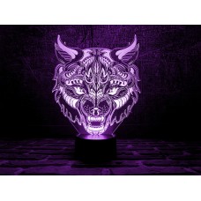 Сменная пластина для 3D ночника "Волк - 2" 3DTOYSLAMP