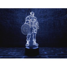 Сменная пластина для 3D ночника "Капитан Америка 1" 3DTOYSLAMP