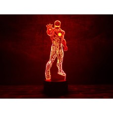 Сменная пластина для 3D ночника "Железный человек 1" 3DTOYSLAMP