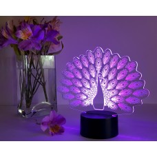 Сменная пластина для 3D светильников "Павлин" 3DTOYSLAMP