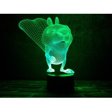 Сменная пластина для 3D ламп "Бельчонок" 3DTOYSLAMP