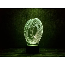 Сменная пластина для 3D ночника "Лента Мебиуса 3" 3DTOYSLAMP