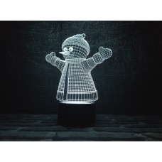 Сменная пластина для 3D Светильников "Снеговик " 3DTOYSLAMP