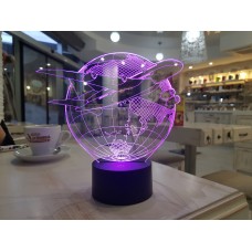 Сменная пластина для 3D светильников "Самолет 3" 3DTOYSLAMP