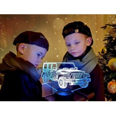 Сменная пластина для 3D светильников "Автомобиль 22" 3DTOYSLAMP