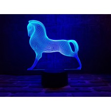 Сменная пластина для 3D ламп "Серебряный конь" 3DTOYSLAMP