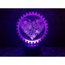 Сменная пластина для 3D ламп "Механическое сердце" 3DTOYSLAMP