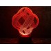 3D ночник "Фантазия"(УВЕЛИЧЕННОЕ ИЗОБРАЖЕНИЕ) подарочная упаковка + 16 цветов + пульт ДУ + сетевой адаптер + батарейки (3ААА) 3DTOYSLAMP