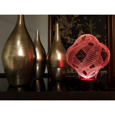 3D ночник "Фантазия"(УВЕЛИЧЕННОЕ ИЗОБРАЖЕНИЕ) подарочная упаковка + 16 цветов + пульт ДУ + сетевой адаптер + батарейки (3ААА) 3DTOYSLAMP