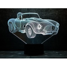 3D светильник  "Автомобиль 31"(УВЕЛИЧЕННОЕ ИЗОБРАЖЕНИЕ) подарочная упаковка + 16 цветов + пульт ДУ + сетевой адаптер + батарейки (3ААА) 3DTOYSLAMP