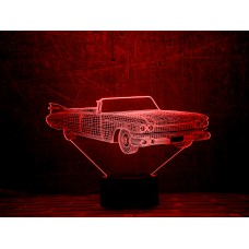 3D светильник  "Автомобиль 15"(УВЕЛИЧЕННОЕ ИЗОБРАЖЕНИЕ) подарочная упаковка + 16 цветов + пульт ДУ + сетевой адаптер + батарейки (3ААА) 3DTOYSLAMP