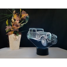 3D светильник  "Автомобиль 11"(УВЕЛИЧЕННОЕ ИЗОБРАЖЕНИЕ) подарочная упаковка + 16 цветов + пульт ДУ + сетевой адаптер + батарейки (3ААА) 3DTOYSLAMP