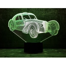 3D светильник  "Автомобиль 35 "(УВЕЛИЧЕННОЕ ИЗОБРАЖЕНИЕ) подарочная упаковка + 16 цветов + пульт ДУ + сетевой адаптер + батарейки (3ААА) 3DTOYSLAMP