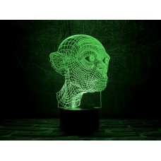 3d светильник "Голлум"(УВЕЛИЧЕННОЕ ИЗОБРАЖЕНИЕ) подарочная упаковка + 16 цветов + пульт ДУ + сетевой адаптер + батарейки (3ААА) 3DTOYSLAMP 3d светильник "Голлум"(УВЕЛИЧЕННОЕ ИЗОБРАЖЕНИЕ) подарочная упаковка + 16 цветов + пульт ДУ + сетевой адаптер + батарейки (3ААА) 3DTOYSLAMP
