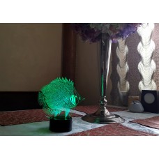 3D светильник ночник "Рыбка"(УВЕЛИЧЕННОЕ ИЗОБРАЖЕНИЕ) подарочная упаковка + 16 цветов + пульт ДУ + сетевой адаптер + батарейки (3ААА) 3DTOYSLAMP