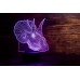 3D Ночник "Трицераптор"(УВЕЛИЧЕННОЕ ИЗОБРАЖЕНИЕ) подарочная упаковка + 16 цветов + пульт ДУ + сетевой адаптер + батарейки (3ААА) 3DTOYSLAMP