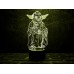 3D ночник "Йода"(УВЕЛИЧЕННОЕ ИЗОБРАЖЕНИЕ) подарочная упаковка + 16 цветов + пульт ДУ + сетевой адаптер + батарейки (3ААА) 3DTOYSLAMP