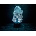 3d светильник "R2D2"(УВЕЛИЧЕННОЕ ИЗОБРАЖЕНИЕ) подарочная упаковка + 16 цветов + пульт ДУ + сетевой адаптер + батарейки (3ААА) 3DTOYSLAMP