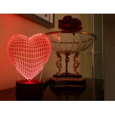 3d ночник "Сердце" (УВЕЛИЧЕННОЕ ИЗОБРАЖЕНИЕ) подарочная упаковка + 16 цветов + пульт ДУ + сетевой адаптер + батарейки (3ААА) 3DTOYSLAMP 3d ночник "Сердце" (УВЕЛИЧЕННОЕ ИЗОБРАЖЕНИЕ) подарочная упаковка + 16 цветов + пульт ДУ + сетевой адаптер + батарейки (3ААА) 3DTOYSLAMP