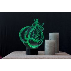 3D светильник  "Бокс"(УВЕЛИЧЕННОЕ ИЗОБРАЖЕНИЕ) подарочная упаковка + 16 цветов + пульт ДУ + сетевой адаптер + батарейки (3ААА) 3DTOYSLAMP