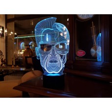 3D ночник "Терминатор"(УВЕЛИЧЕННОЕ ИЗОБРАЖЕНИЕ) подарочная упаковка + 16 цветов + пульт ДУ + сетевой адаптер + батарейки (3ААА) 3DTOYSLAMP