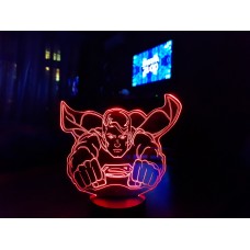 3D ночник  "Супермен"(УВЕЛИЧЕННОЕ ИЗОБРАЖЕНИЕ) подарочная упаковка + 16 цветов + пульт ДУ + сетевой адаптер + батарейки (3ААА) 3DTOYSLAMP