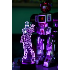 3D ночник "Железный человек 1"(УВЕЛИЧЕННОЕ ИЗОБРАЖЕНИЕ) подарочная упаковка + 16 цветов + пульт ДУ + сетевой адаптер + батарейки (3ААА) 3DTOYSLAMP